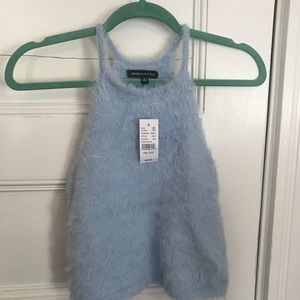 Kendall and Kylie fur halter top